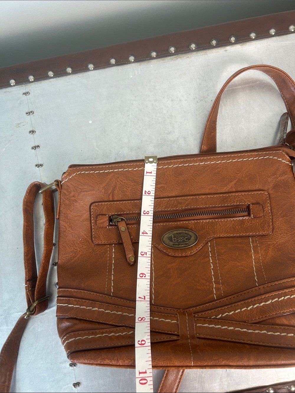 b.o.c. Chestnut Brown Faux-Leather Crossbody Bag - Picture 13 of 14